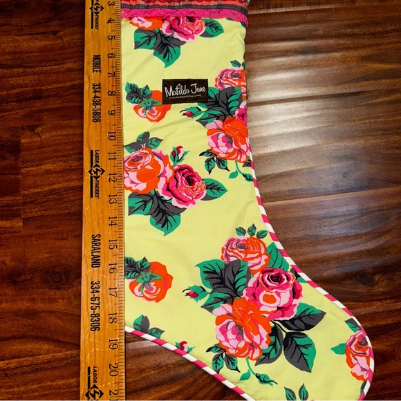 NWT Matilda Jane Christmas stocking Yellow Pink Orange Ruffle Floral New - Picture 4 of 5
